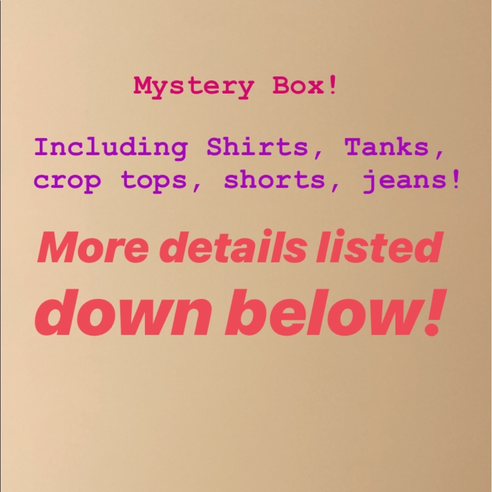 Mystery Box! Including Sizes from S-L and 27-29.
